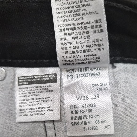 [LIKE NEW] Levi's 541 Men's Black Relaxed Fit Jeans 36 X 29 - Picture 6 of 6